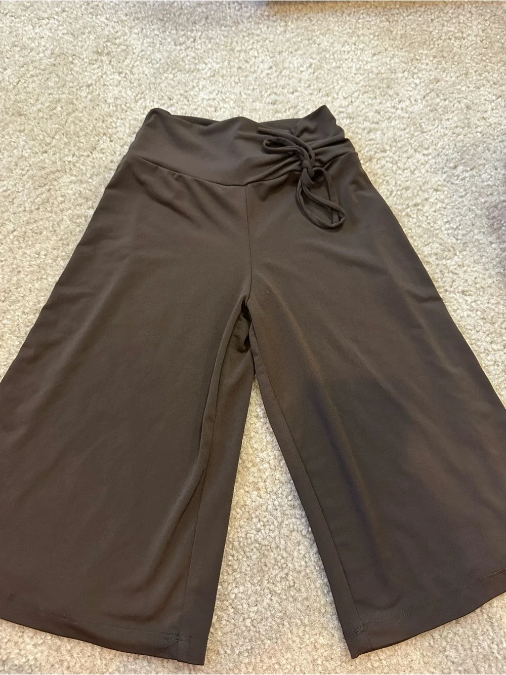 BCX Girl Y2K Vintage Boho Wide Leg Gaucho Pants Size 5 Brown